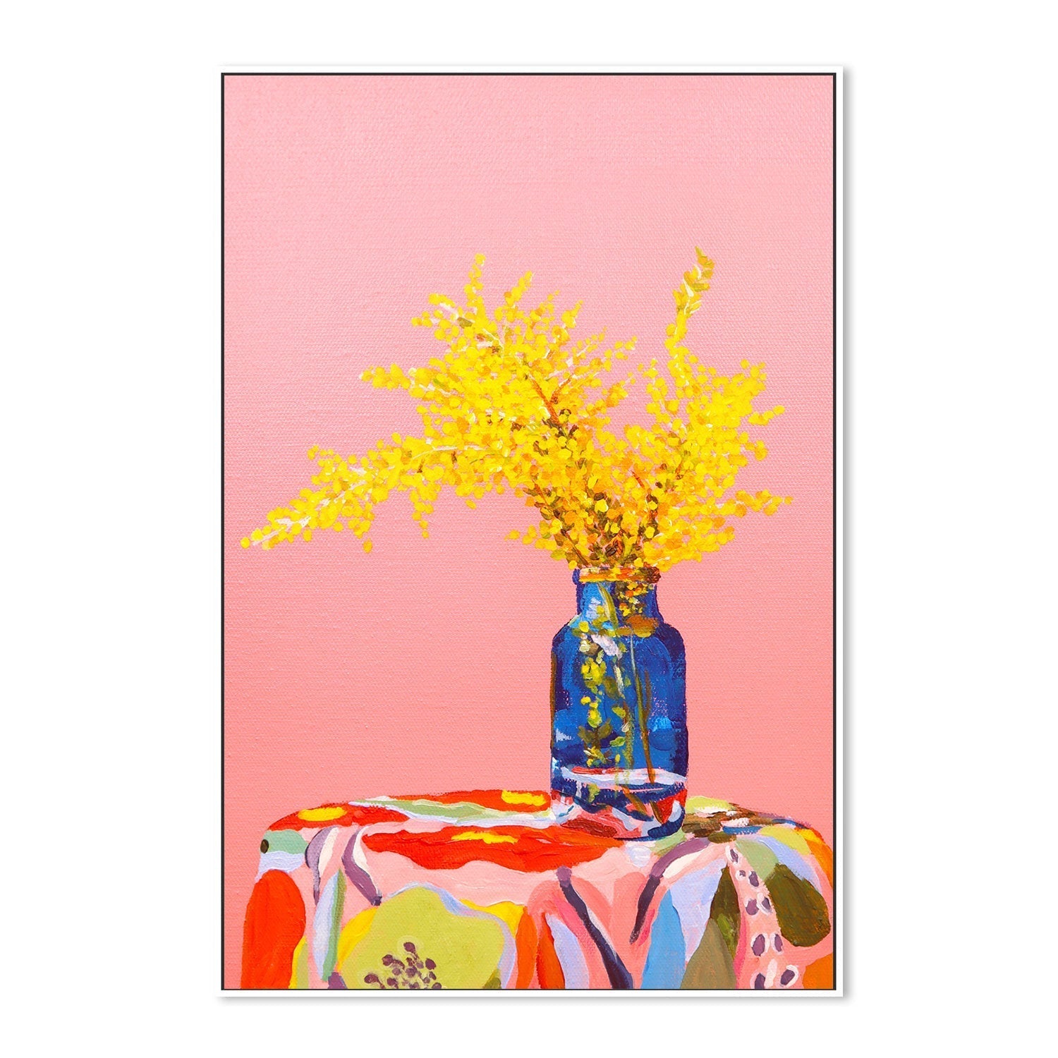 wall-art-print-canvas-poster-framed-Wattle Flowers , By Julia Ockert-GIOIA-WALL-ART