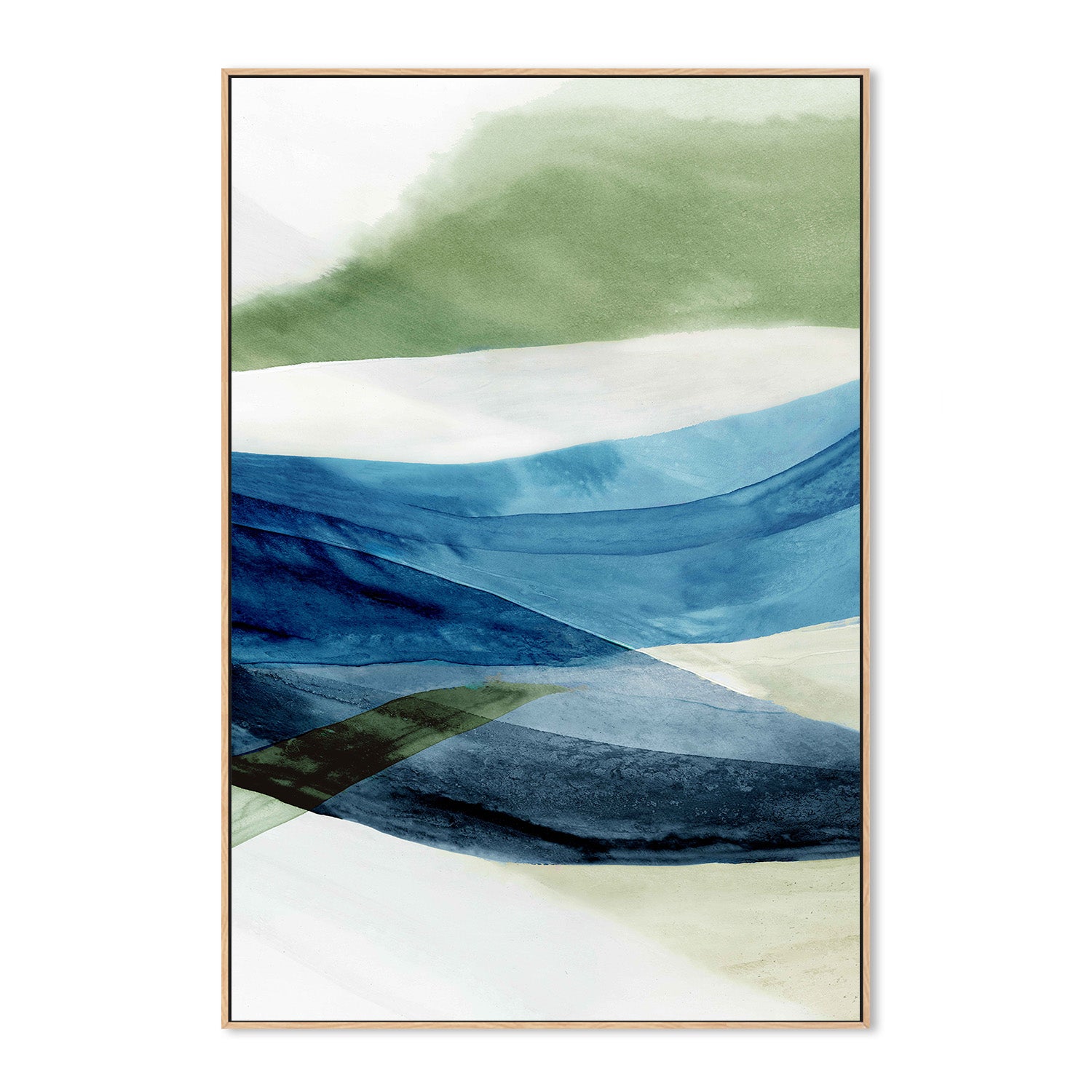 wall-art-print-canvas-poster-framed-Waves of Blue and Green-4