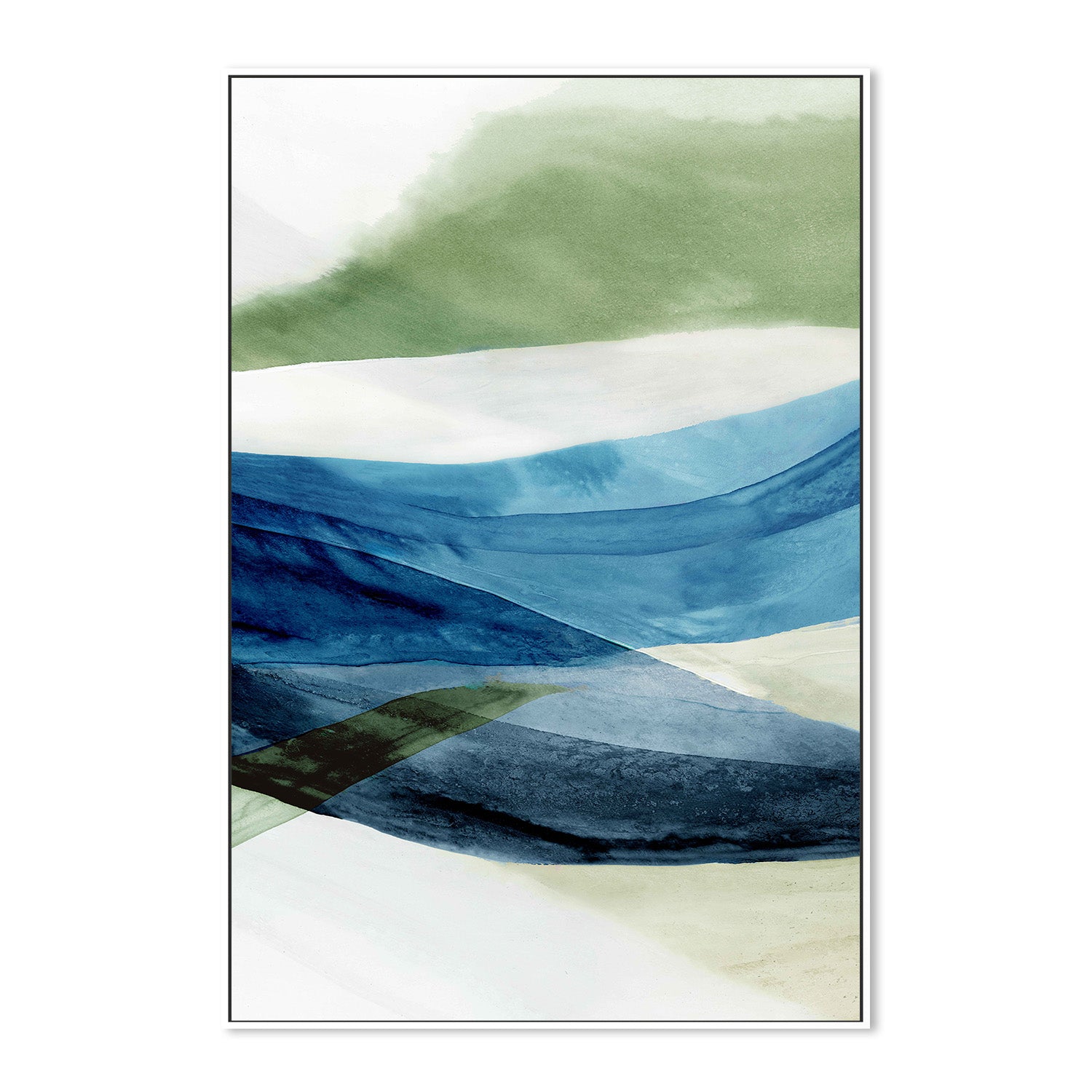 wall-art-print-canvas-poster-framed-Waves of Blue and Green-5