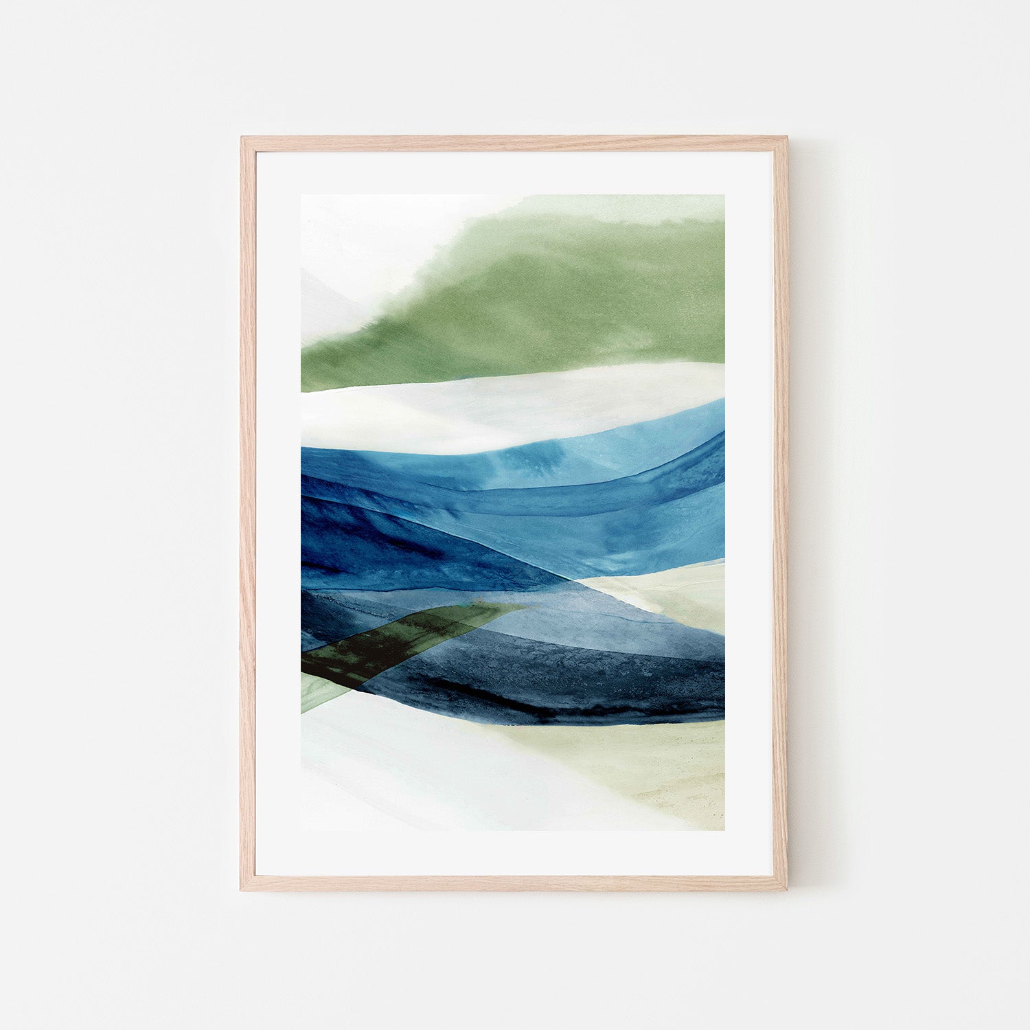wall-art-print-canvas-poster-framed-Waves of Blue and Green-6