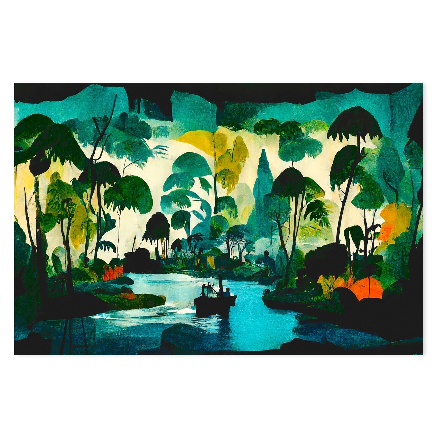 wall-art-print-canvas-poster-framed-Welcome To The Jungle , By Treechild-GIOIA-WALL-ART