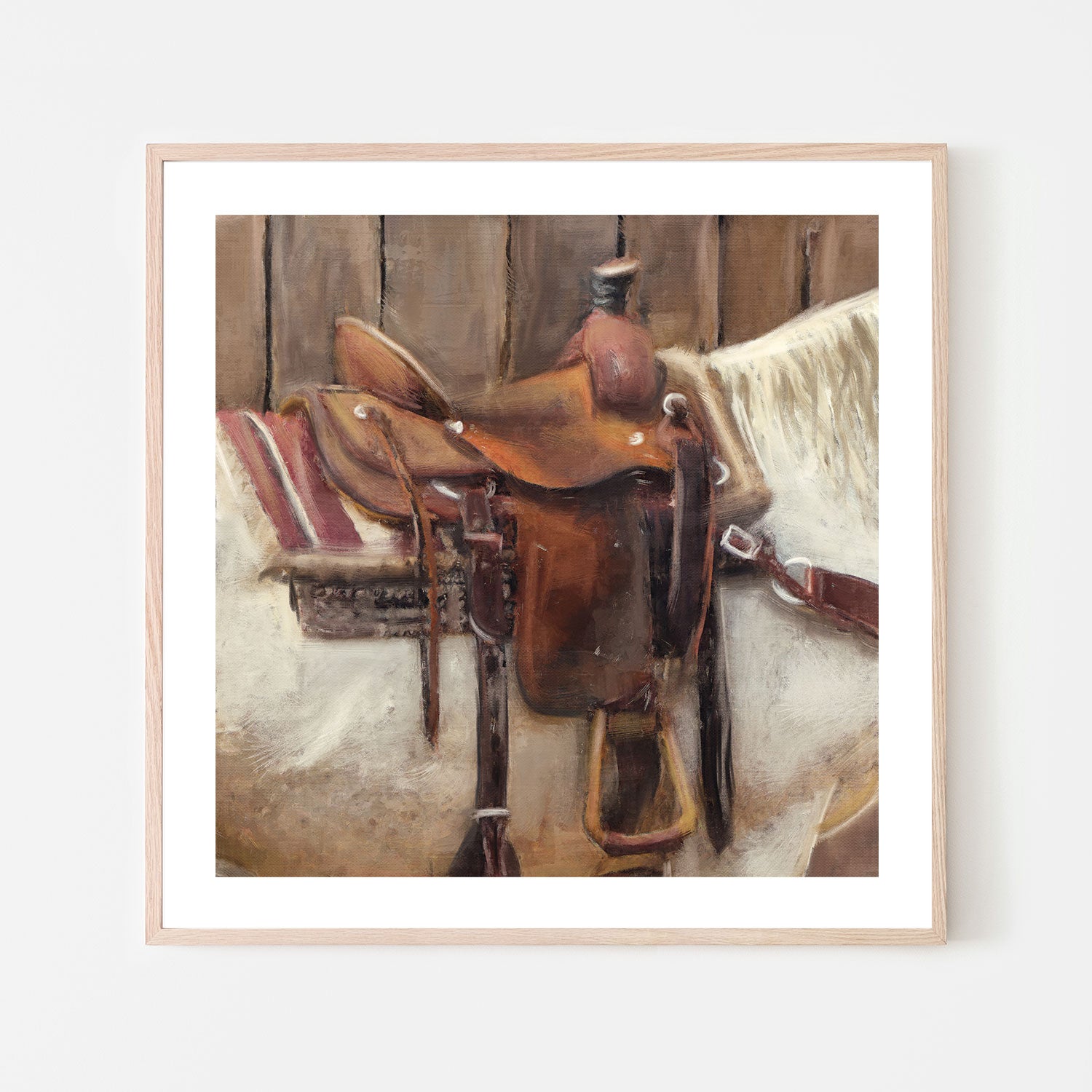 wall-art-print-canvas-poster-framed-Western Saddle , By Nina Blue-6