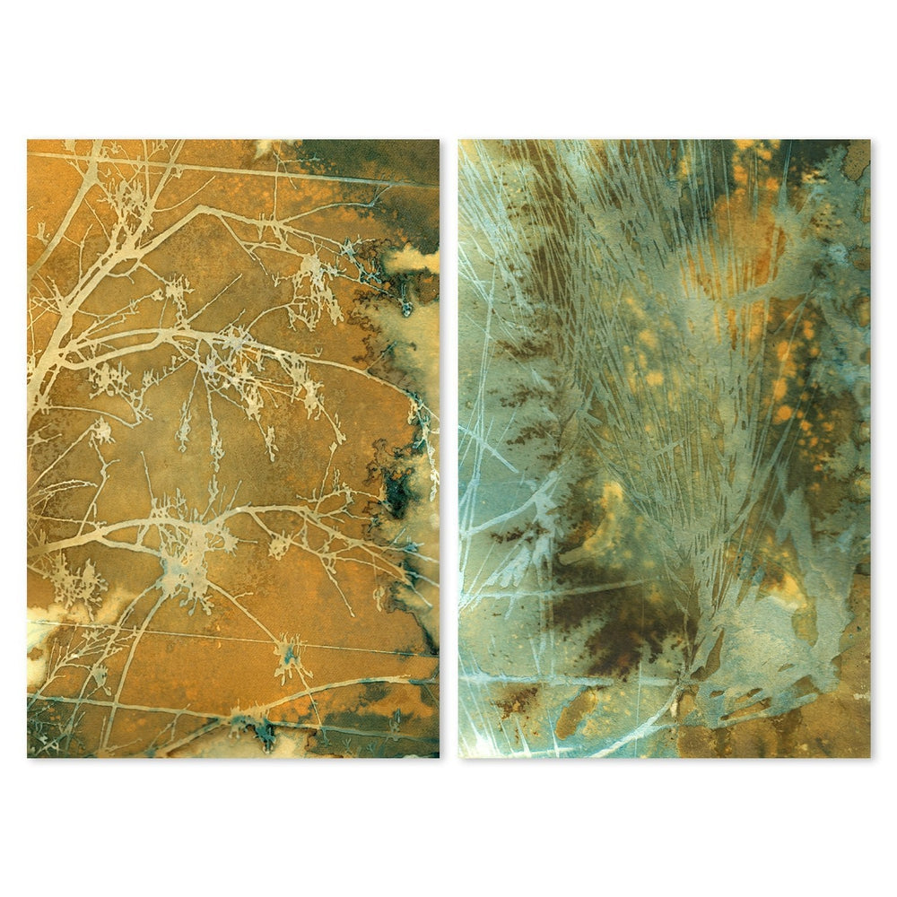 wall-art-print-canvas-poster-framed-Wheat Explosion And Branches And Lines, Set Of 2-by-Krista Mccurdy-Gioia Wall Art