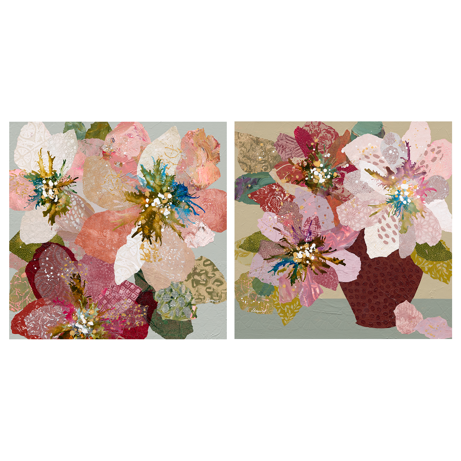 wall-art-print-canvas-poster-framed-When You Smile Like That & Daisy Jane, Set Of 2 , By Leanne Daquino-1