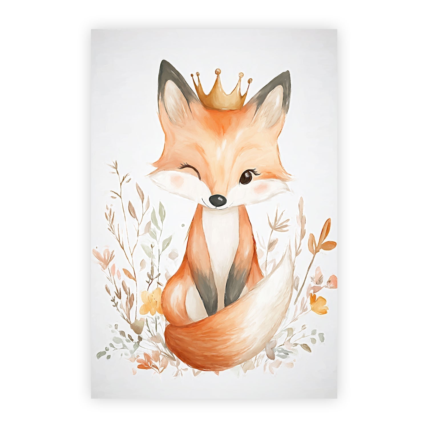 wall-art-print-canvas-poster-framed-Whimsical Baby Animals , Style B , By Accent Art Studio-1