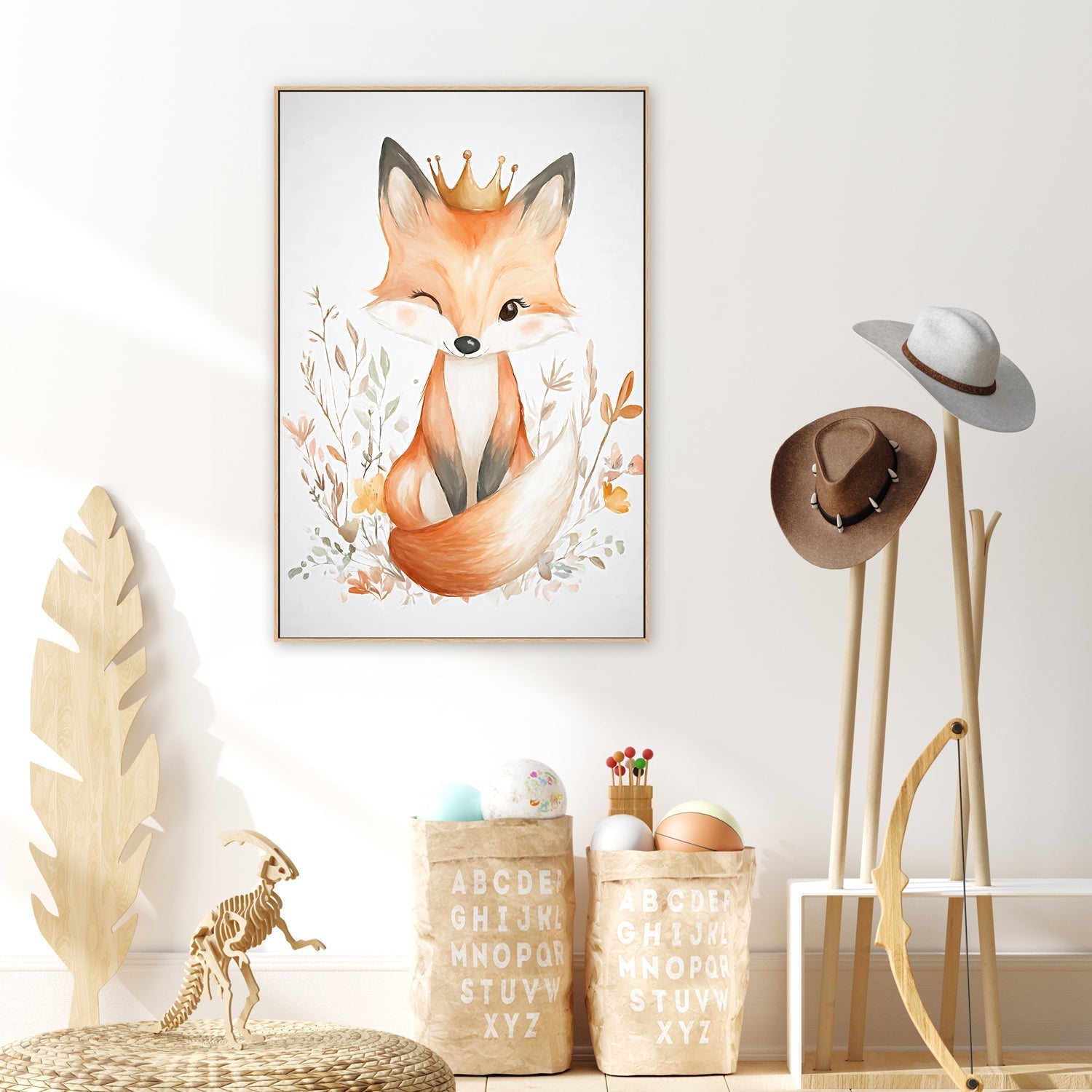wall-art-print-canvas-poster-framed-Whimsical Baby Animals , Style B , By Accent Art Studio-2