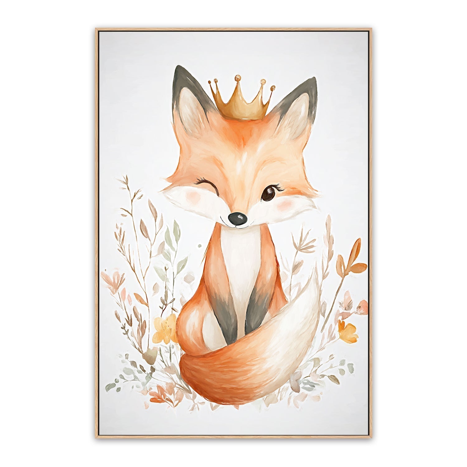wall-art-print-canvas-poster-framed-Whimsical Baby Animals , Style B , By Accent Art Studio-4