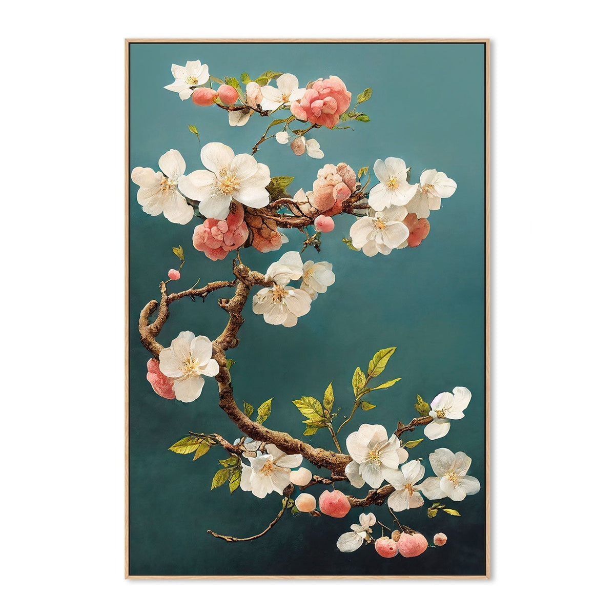 wall-art-print-canvas-poster-framed-White Cherry Blossoms , By Treechild-GIOIA-WALL-ART