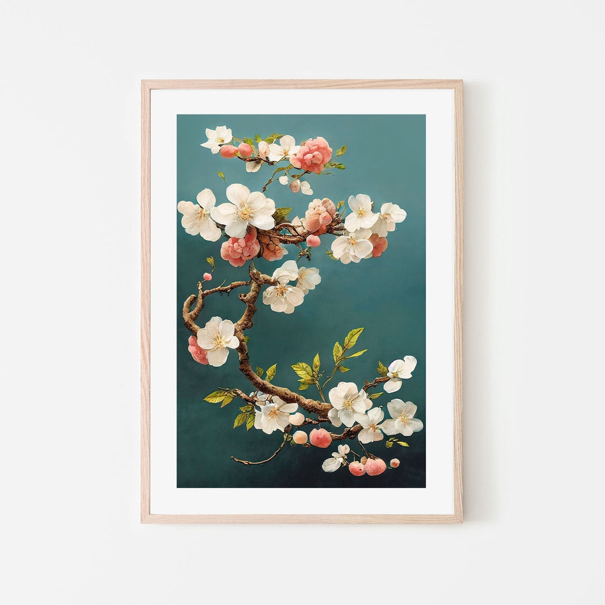 wall-art-print-canvas-poster-framed-White Cherry Blossoms , By Treechild-GIOIA-WALL-ART