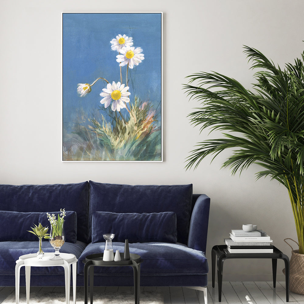 wall-art-print-canvas-poster-framed-White Daisies No Butterfly, Style B-by-Danhui Nai-Gioia Wall Art