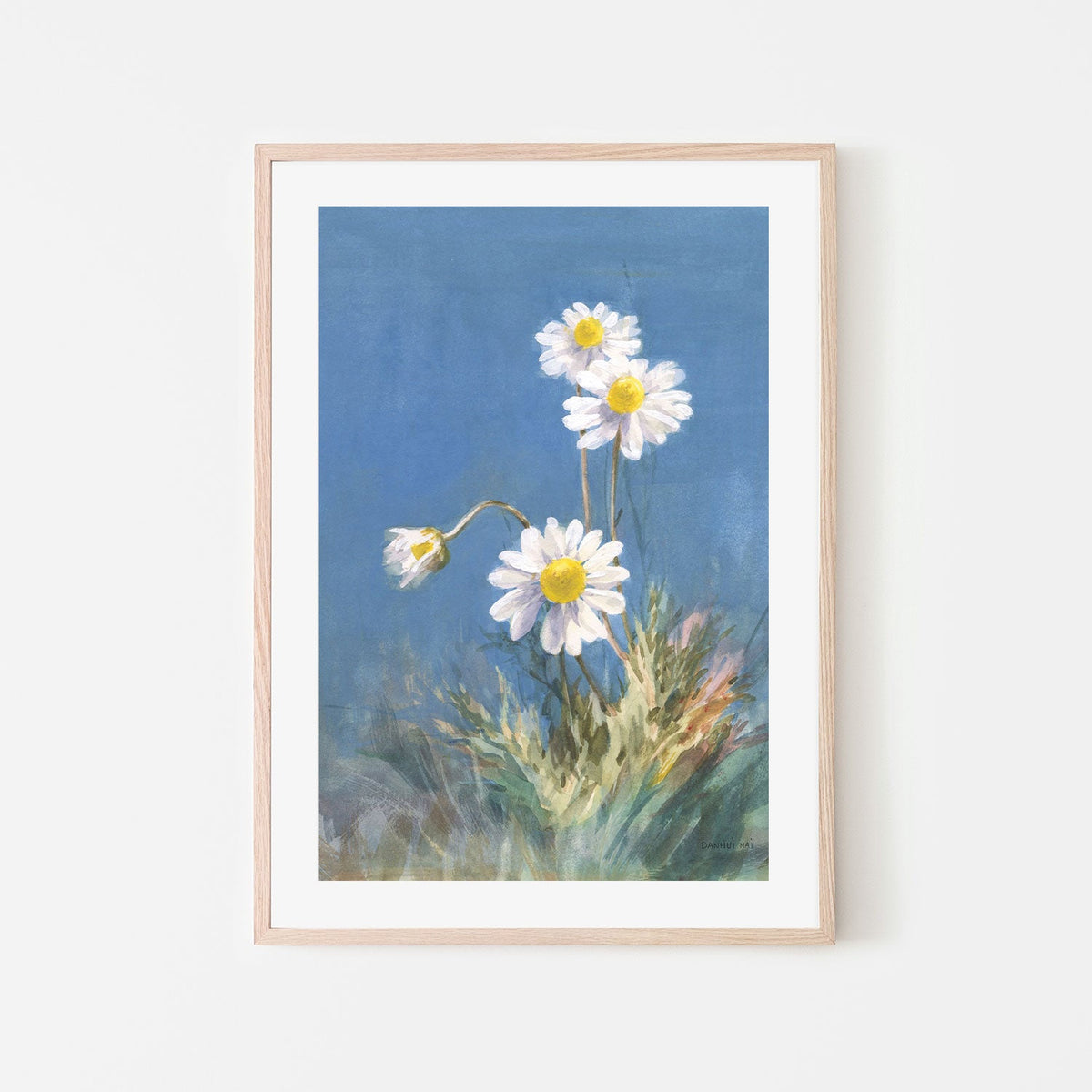 wall-art-print-canvas-poster-framed-White Daisies No Butterfly, Style B-by-Danhui Nai-Gioia Wall Art