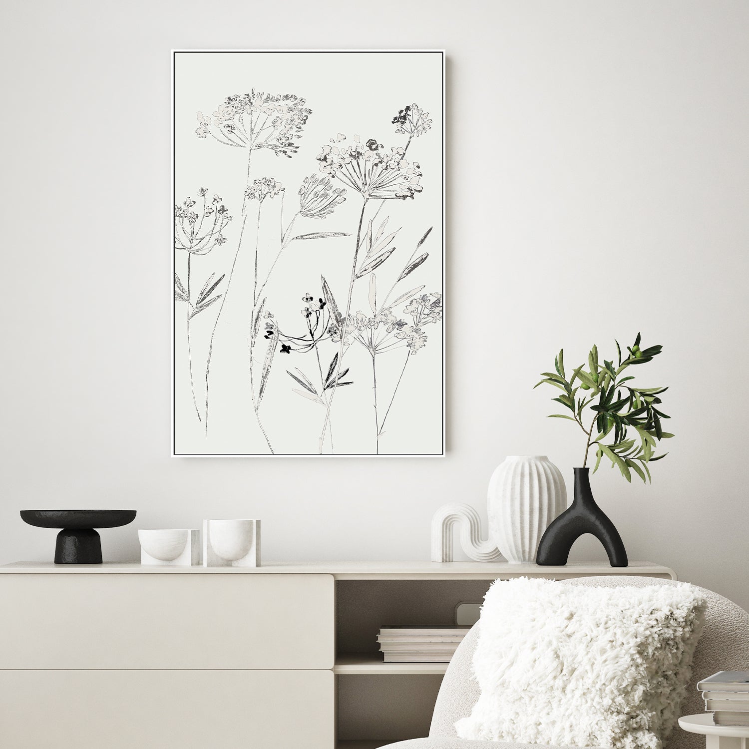 wall-art-print-canvas-poster-framed-White Delicate, Style B , By Asia Jensen-2