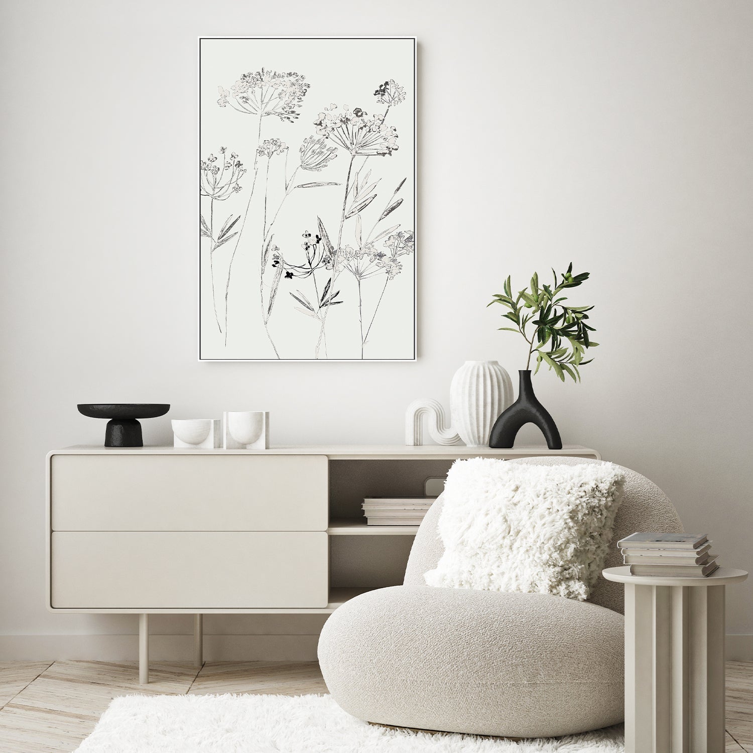 wall-art-print-canvas-poster-framed-White Delicate, Style B , By Asia Jensen-7