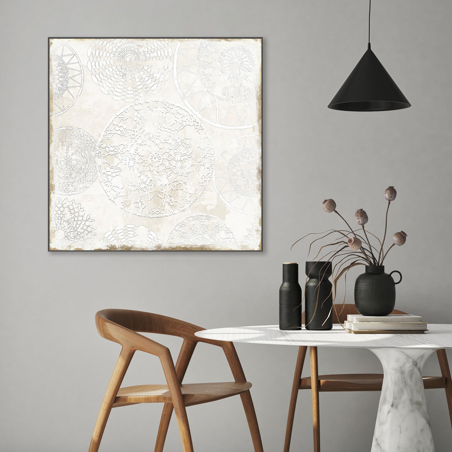 wall-art-print-canvas-poster-framed-White Lace , By Tom Reeves-7