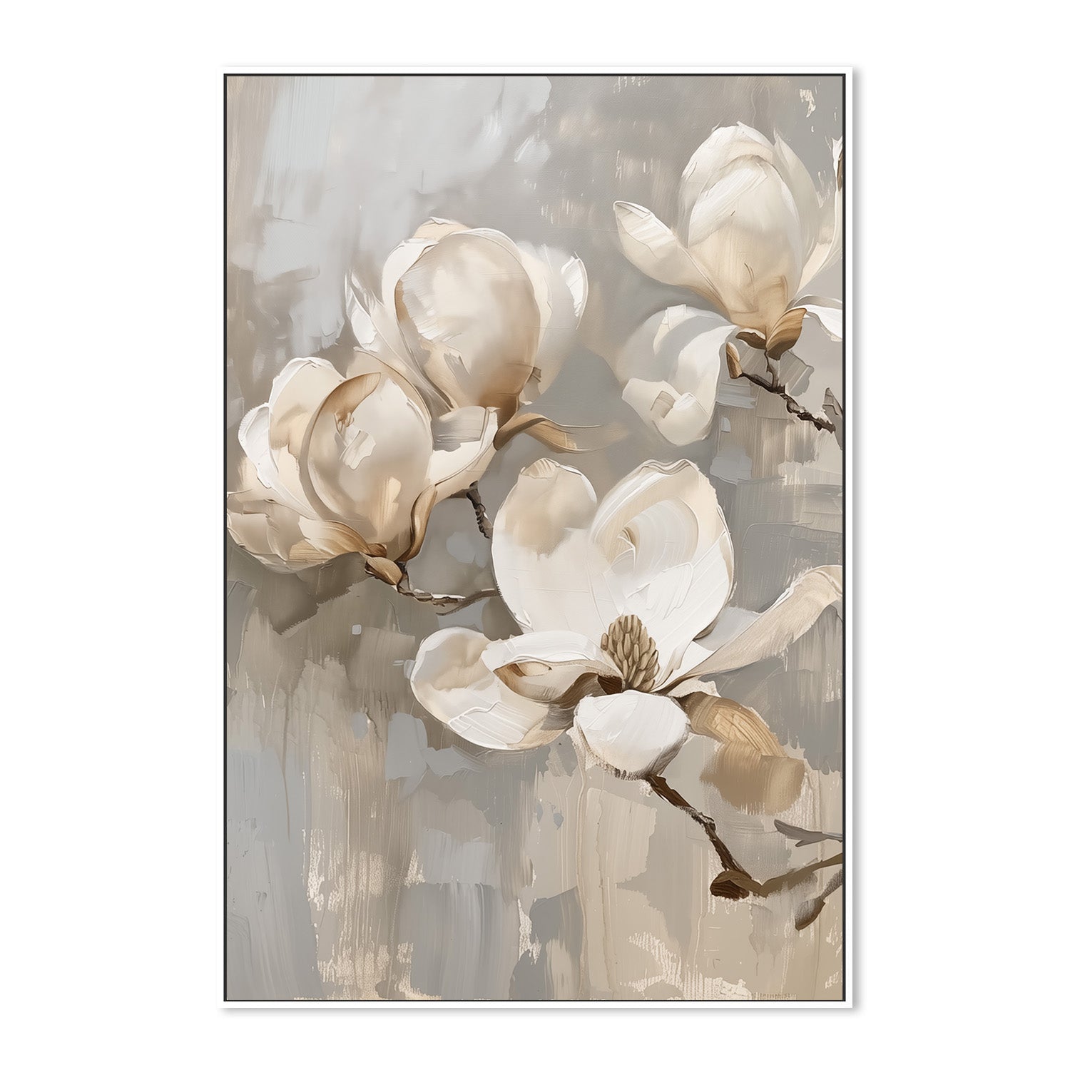 wall-art-print-canvas-poster-framed-White Magnolias-5