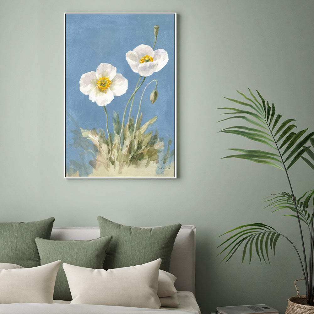 wall-art-print-canvas-poster-framed-White Poppies No Butterfly, Style A-by-Danhui Nai-Gioia Wall Art