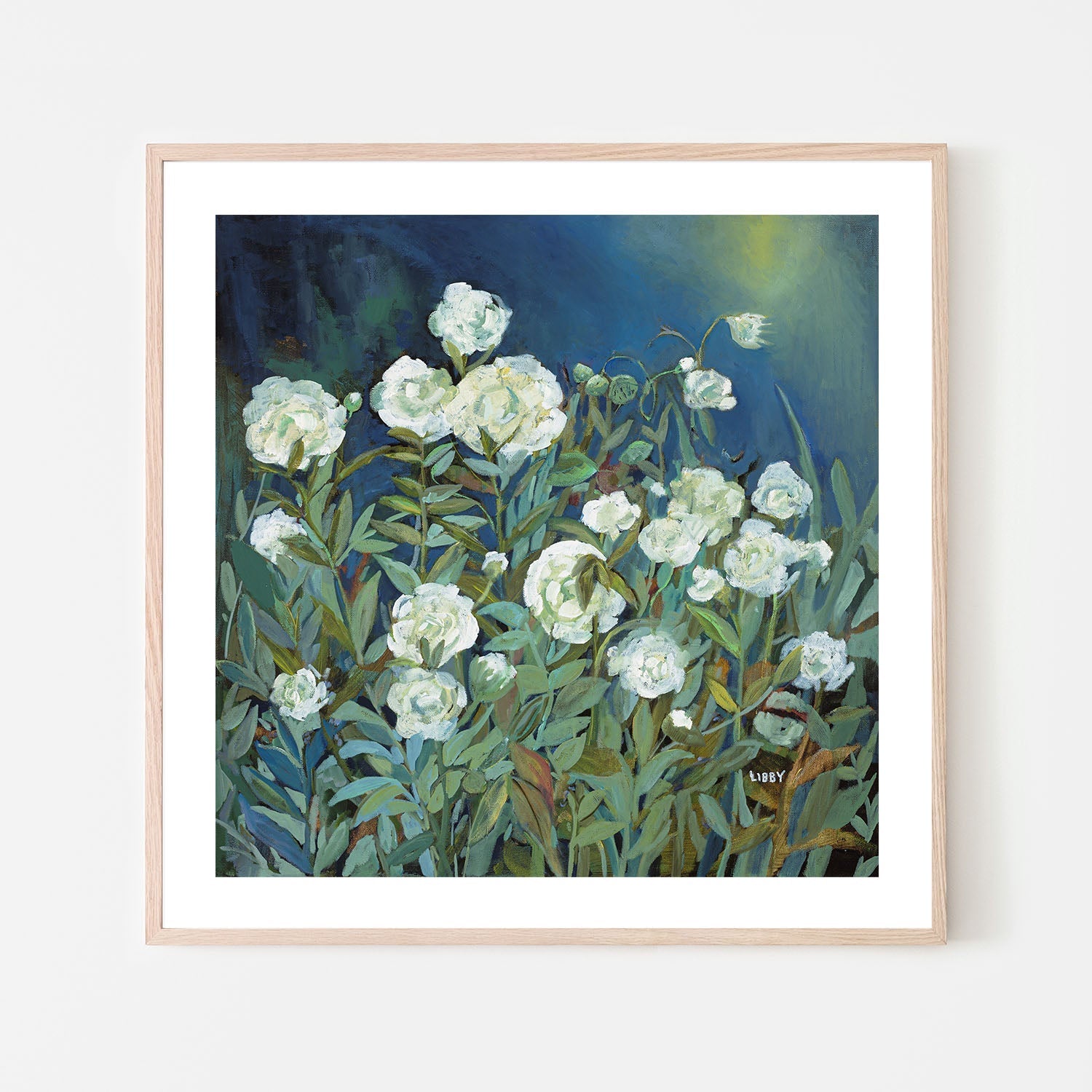 wall-art-print-canvas-poster-framed-White Roses , By Libby Anderson-6