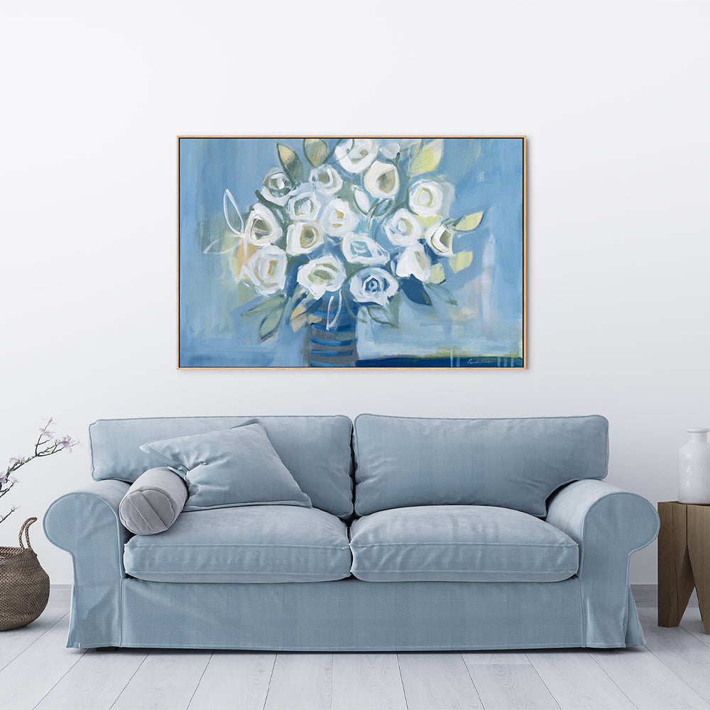 wall-art-print-canvas-poster-framed-White Roses-by-Pamela Munger-Gioia Wall Art