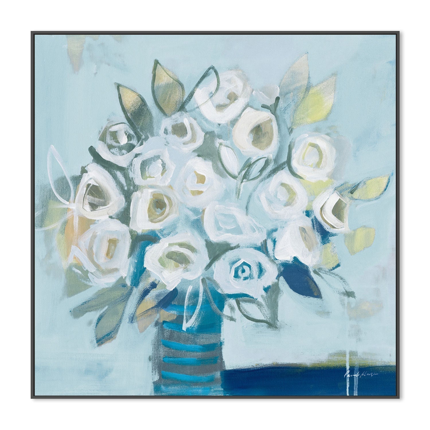 wall-art-print-canvas-poster-framed-White Roses , By Pamela Munger-GIOIA-WALL-ART