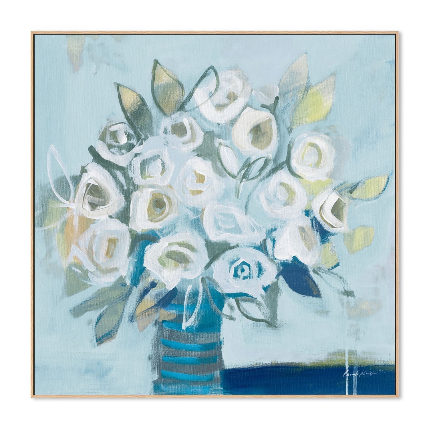 wall-art-print-canvas-poster-framed-White Roses , By Pamela Munger-GIOIA-WALL-ART