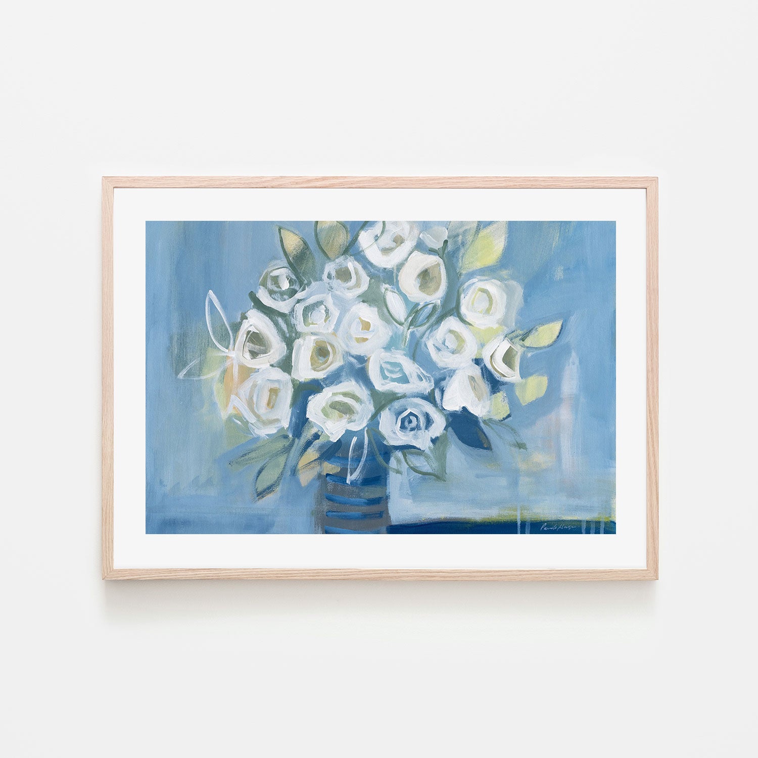 wall-art-print-canvas-poster-framed-White Roses-by-Pamela Munger-Gioia Wall Art