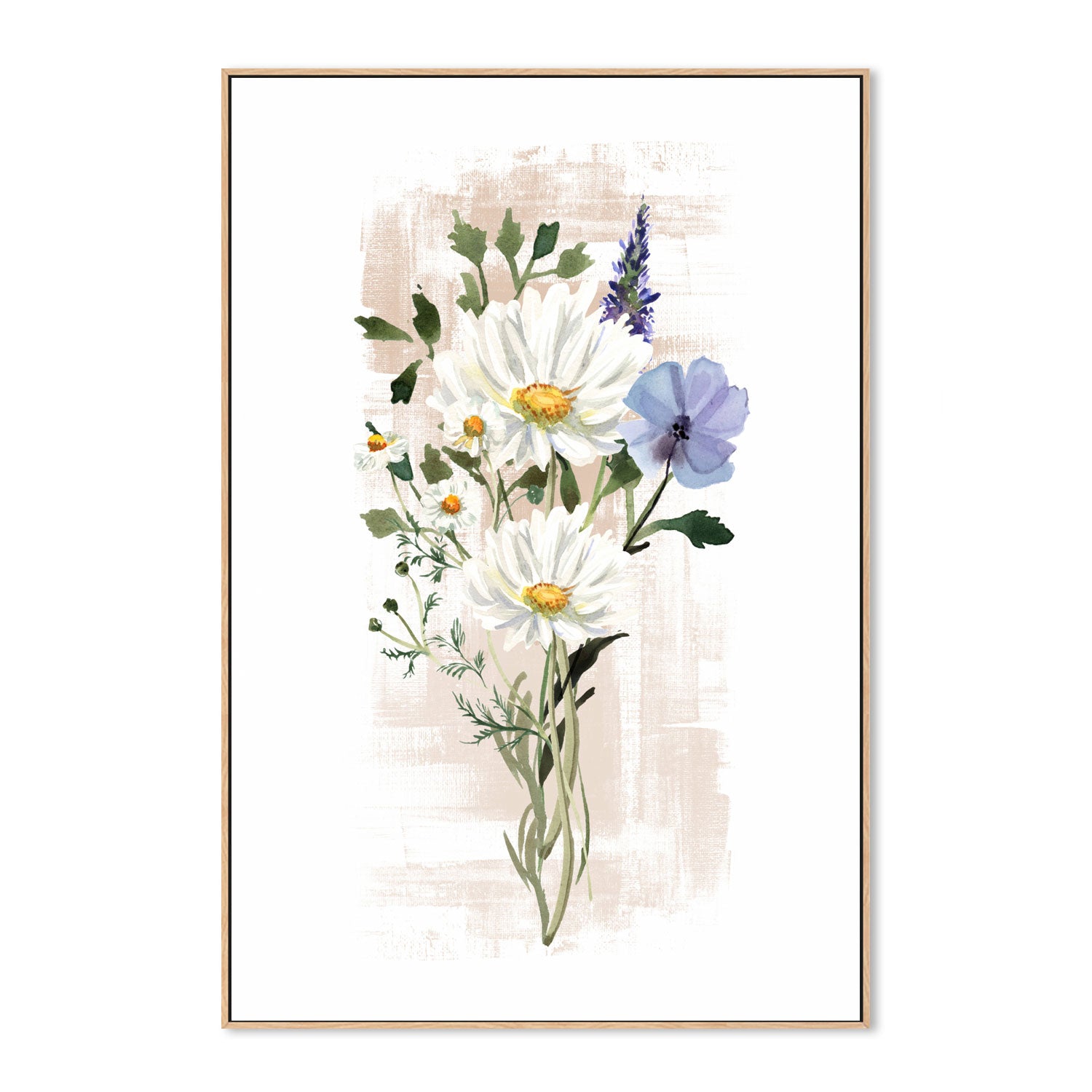 wall-art-print-canvas-poster-framed-Wild Floral in Subtle Shades, Style A , By Sally Ann Moss-4