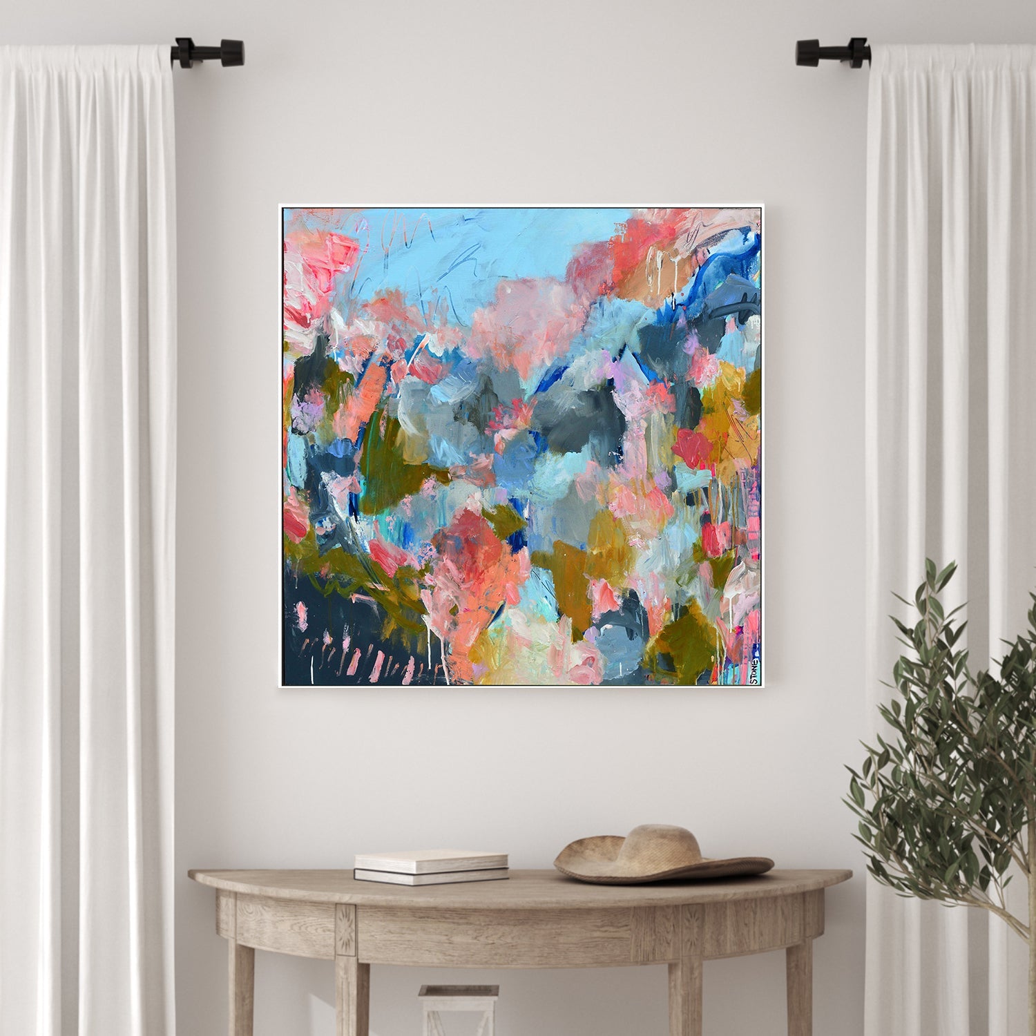 wall-art-print-canvas-poster-framed-Wild flowers in bloom-2