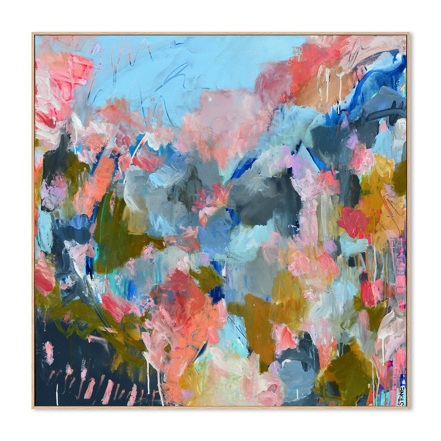 wall-art-print-canvas-poster-framed-Wild flowers in bloom-4
