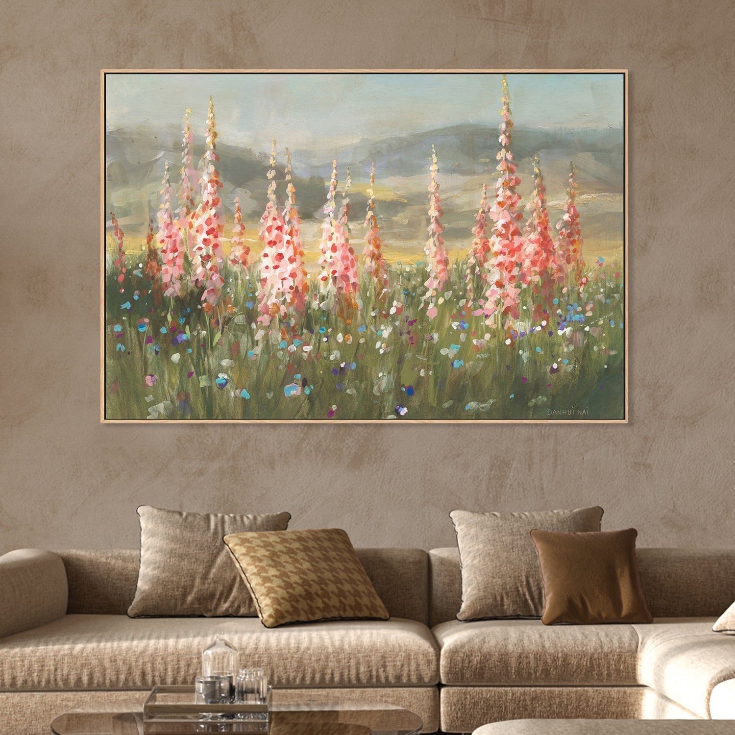wall-art-print-canvas-poster-framed-Wild Foxglove Meadow-by-Danhui Nai-Gioia Wall Art