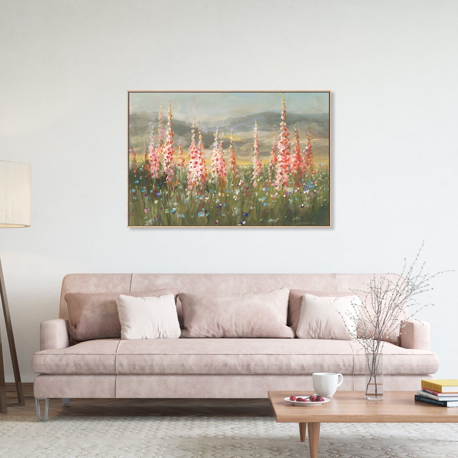 wall-art-print-canvas-poster-framed-Wild Foxglove Meadow-by-Danhui Nai-Gioia Wall Art