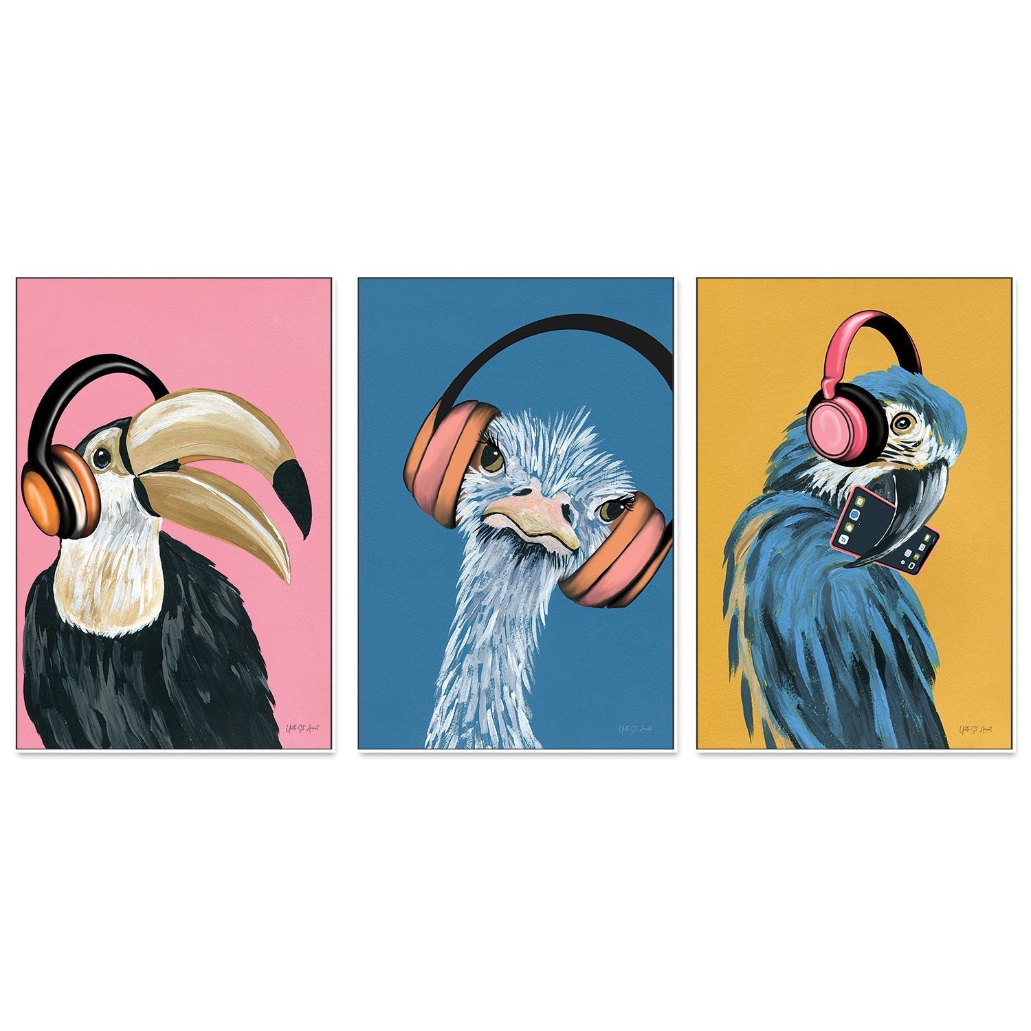 wall-art-print-canvas-poster-framed-Wild I, Style A, B & C, Set Of 3 , By Yvette St. Amant-5