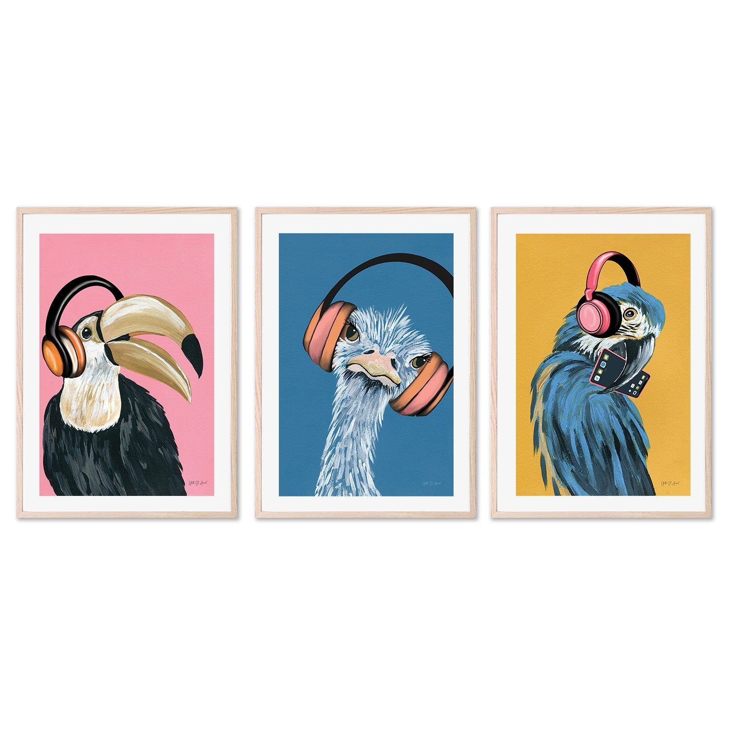 wall-art-print-canvas-poster-framed-Wild I, Style A, B & C, Set Of 3 , By Yvette St. Amant-6