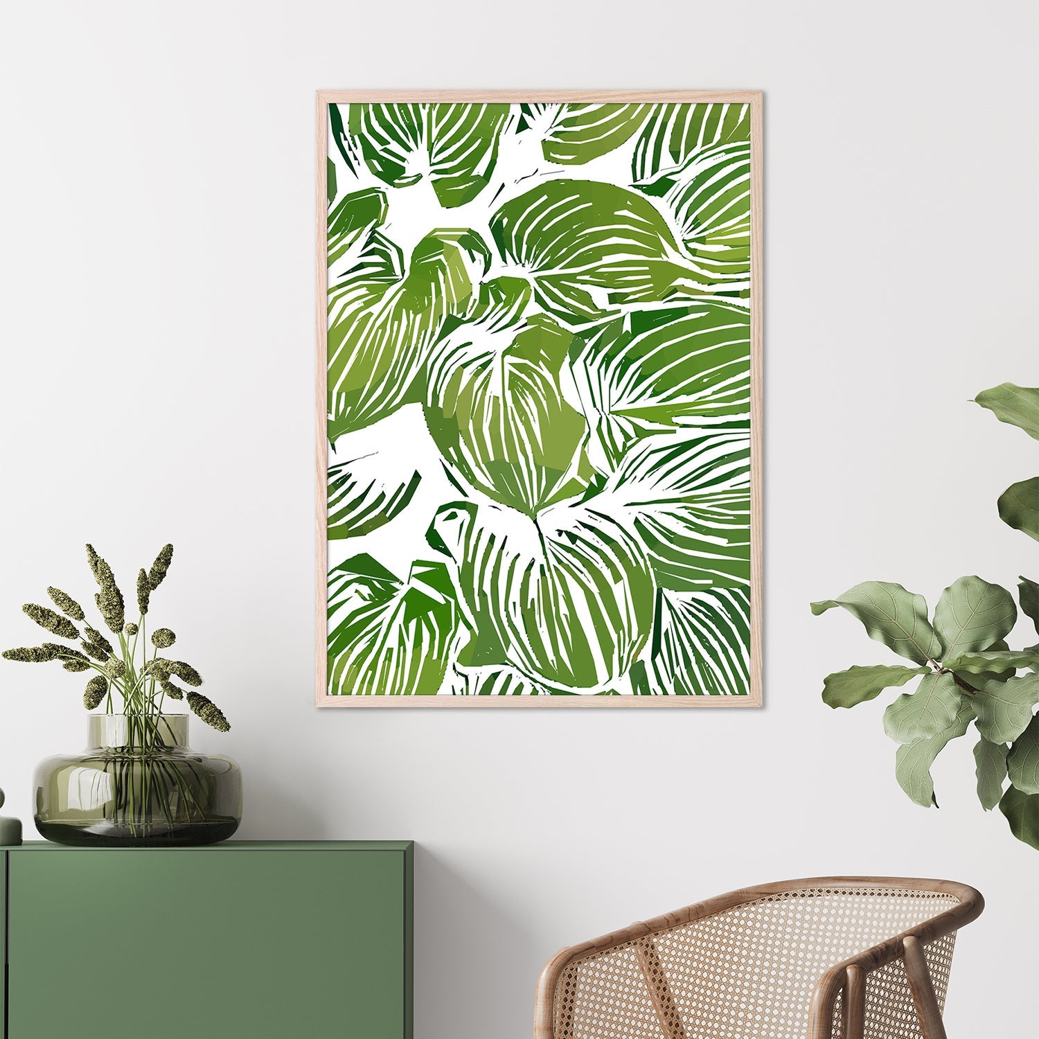 wall-art-print-canvas-poster-framed-Wild Leaves, Style C-9