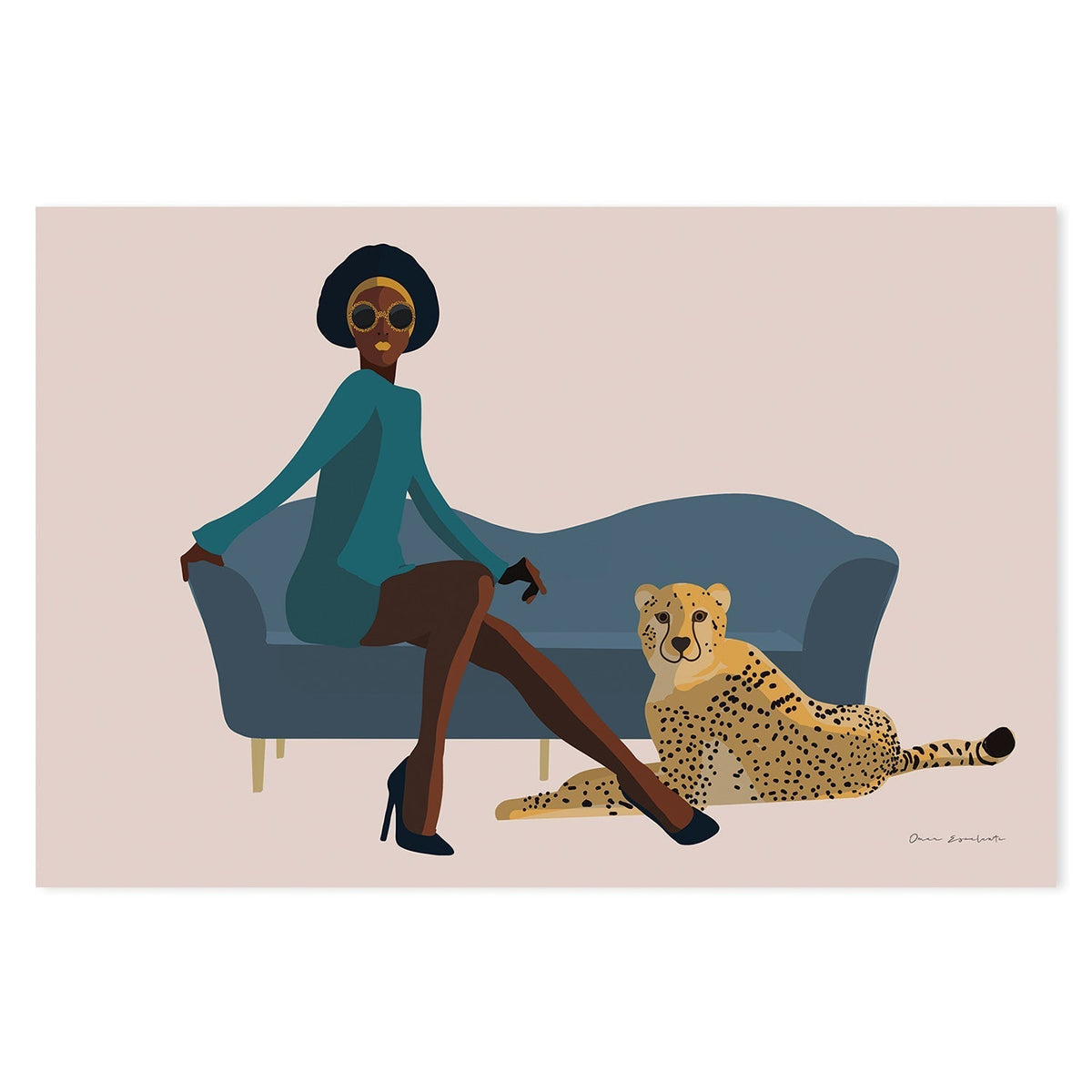 wall-art-print-canvas-poster-framed-Wild Lounge, Style A & B, Set Of 2 , By Omar Escalante-GIOIA-WALL-ART