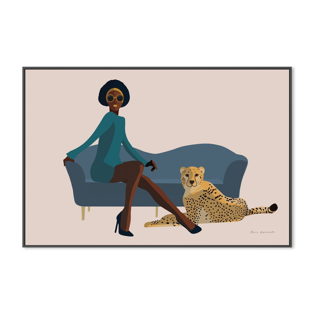 wall-art-print-canvas-poster-framed-Wild Lounge, Style A , By Omar Escalante-GIOIA-WALL-ART