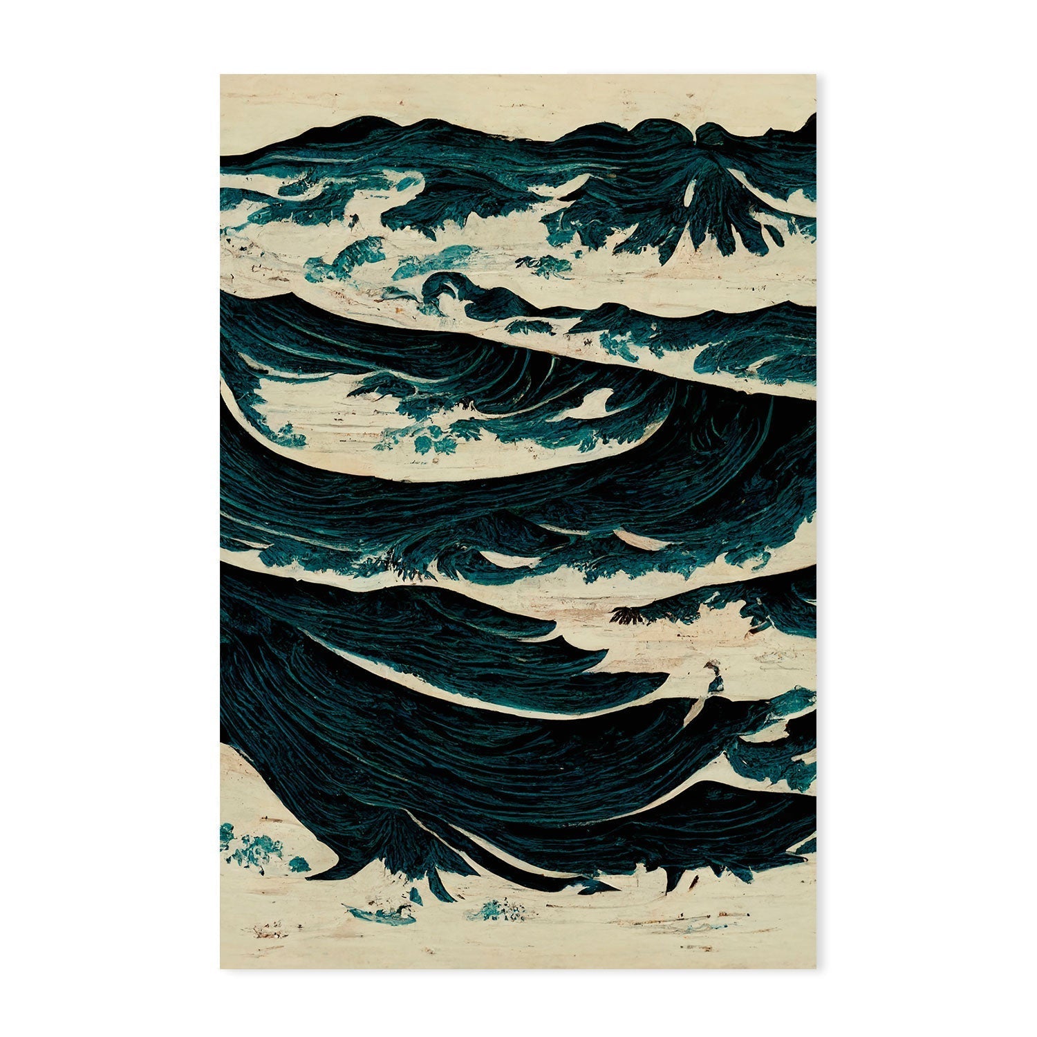 wall-art-print-canvas-poster-framed-Wild Sea Waves, Set Of 2 , By Treechild-GIOIA-WALL-ART
