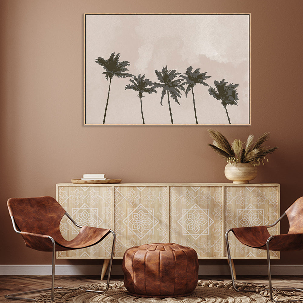 wall-art-print-canvas-poster-framed-Windy Palm Trees-by-Plus X Studio-Gioia Wall Art