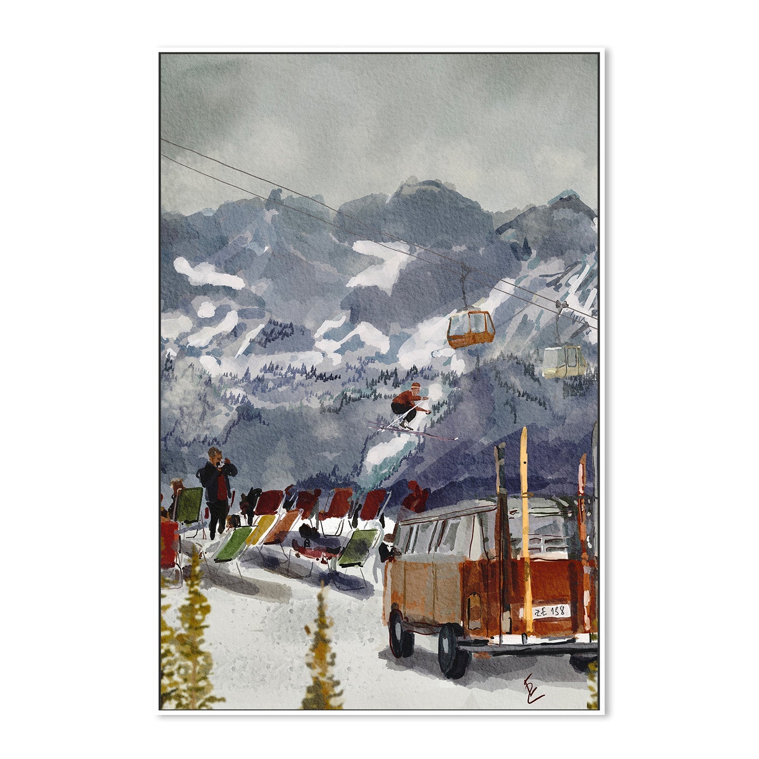 wall-art-print-canvas-poster-framed-Winter beach-5
