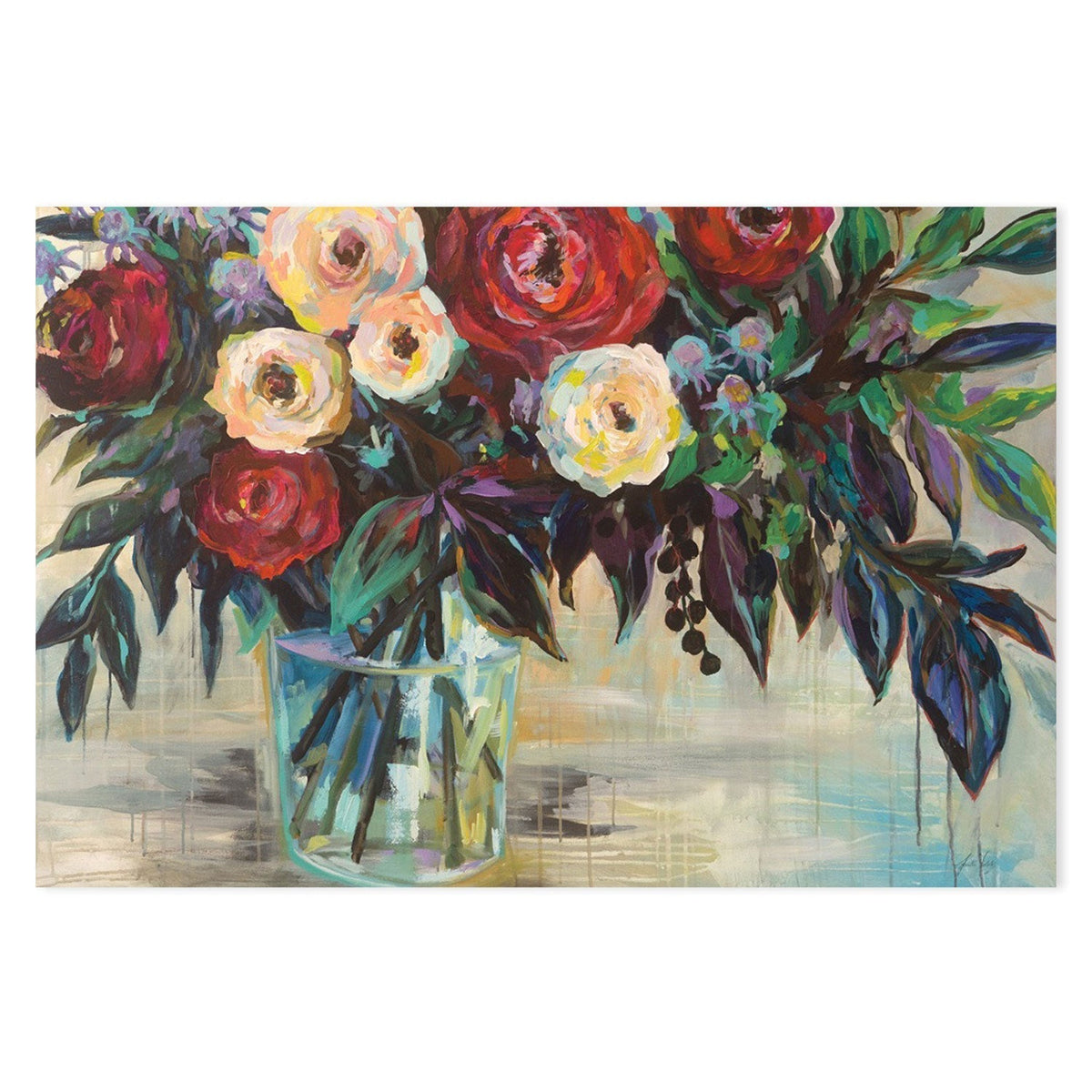 wall-art-print-canvas-poster-framed-Winter Floral-by-Jeanette Vertentes-Gioia Wall Art