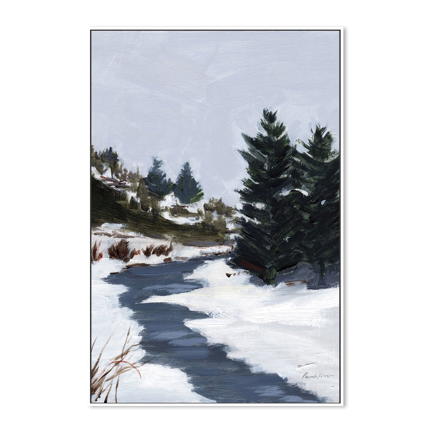 wall-art-print-canvas-poster-framed-Winter Trails-by-Pamela Munger-Gioia Wall Art