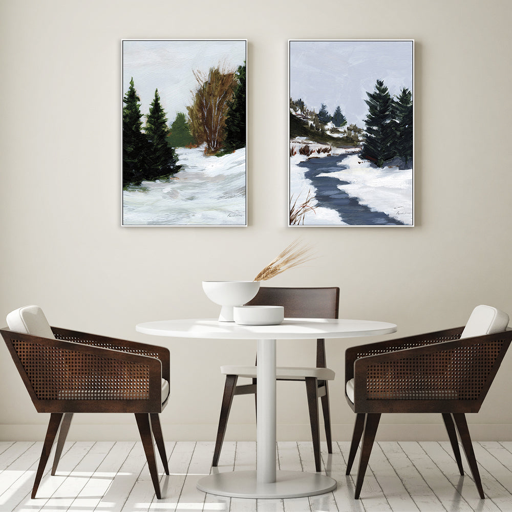 wall-art-print-canvas-poster-framed-Winter Trails, Set of 2-by-Pamela Munger-Gioia Wall Art