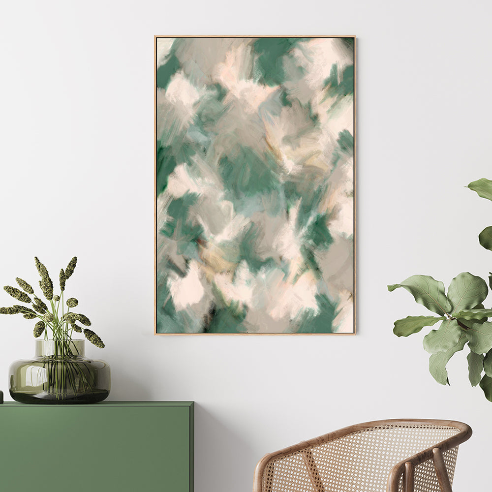 wall-art-print-canvas-poster-framed-Wiped Jungle Pattern , By Treechild-GIOIA-WALL-ART
