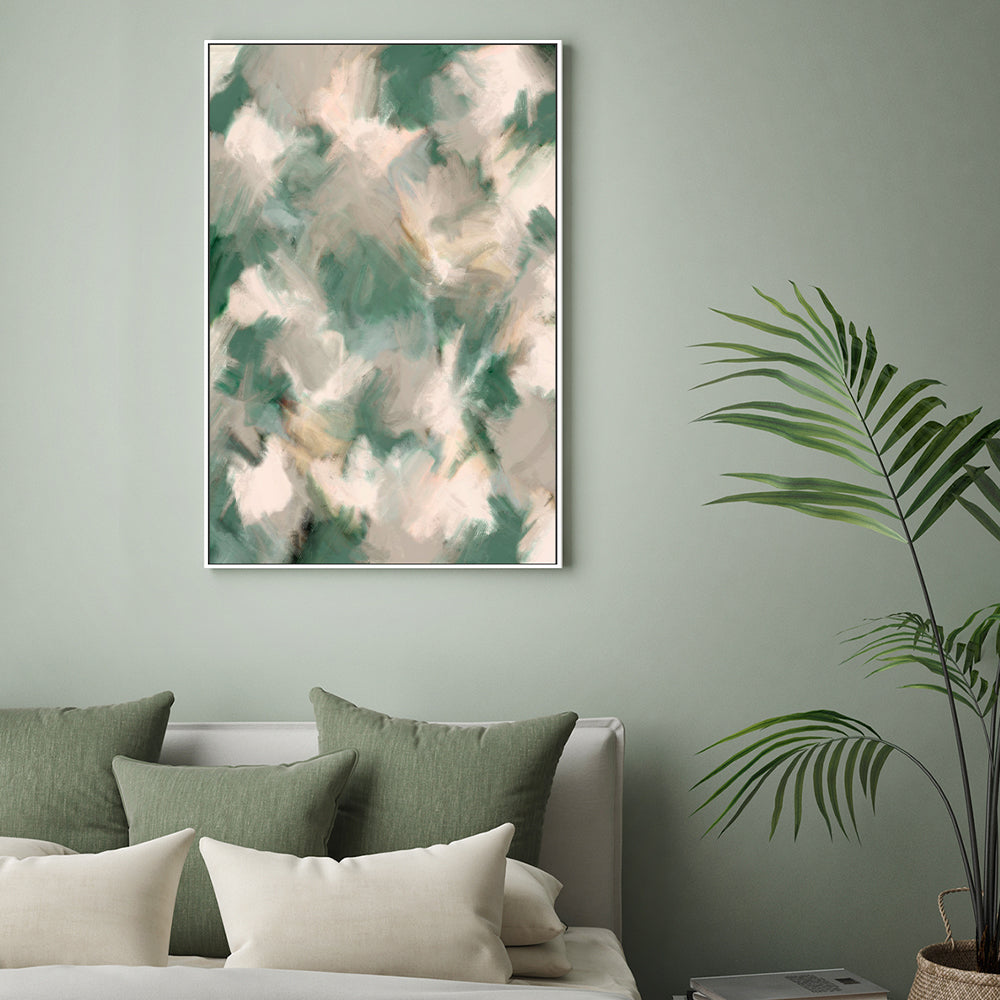 wall-art-print-canvas-poster-framed-Wiped Jungle Pattern , By Treechild-GIOIA-WALL-ART