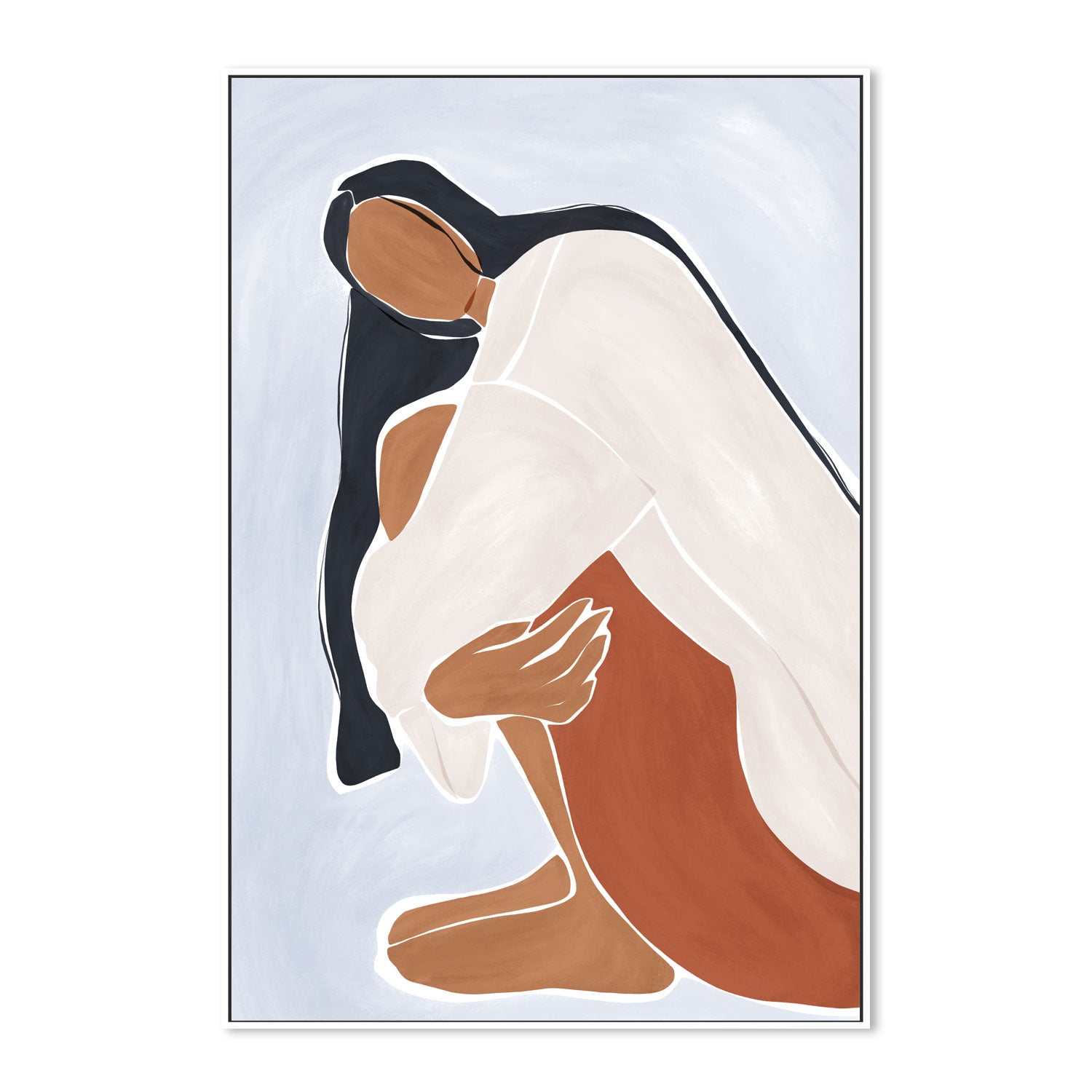 wall-art-print-canvas-poster-framed-Woman Embracing Herself-5