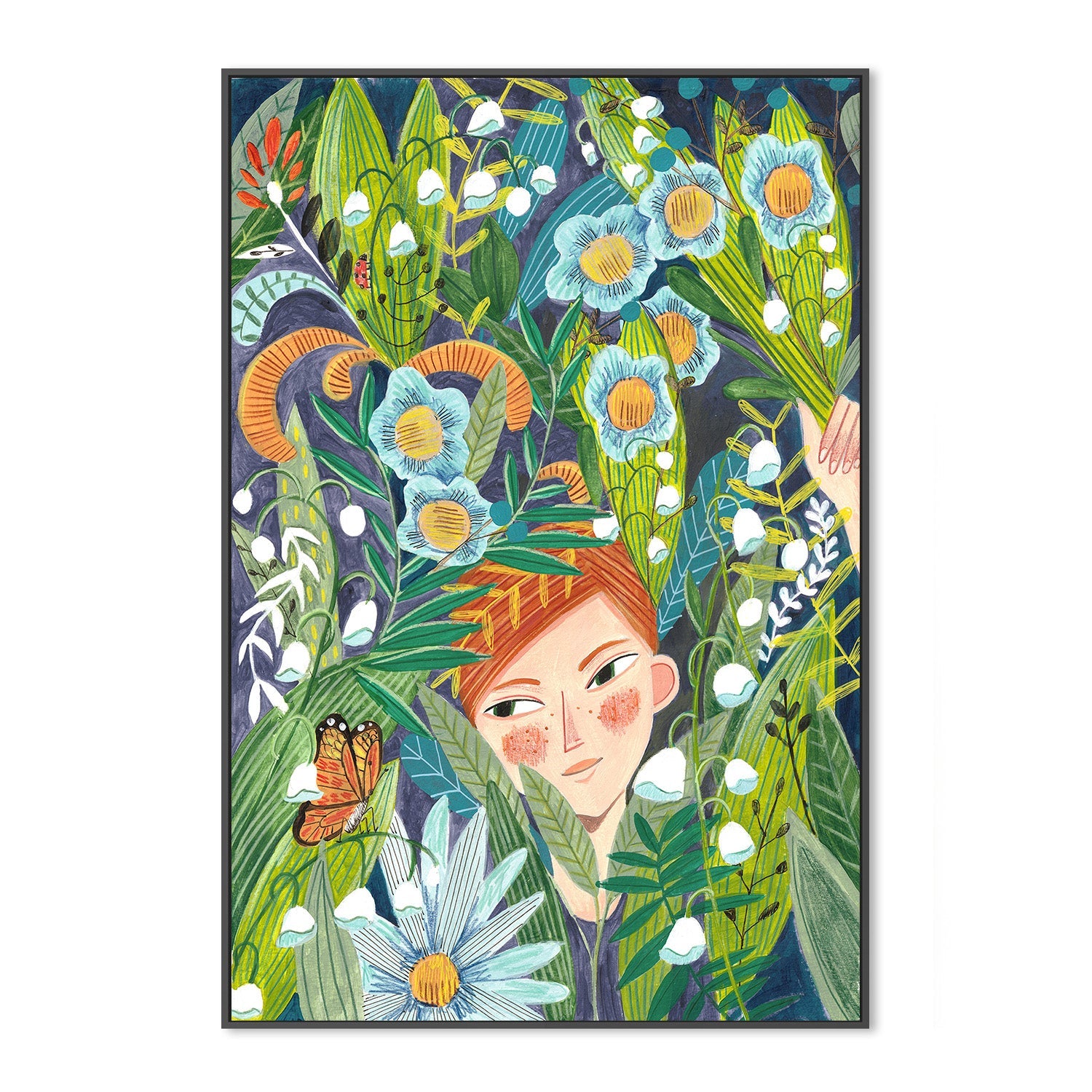wall-art-print-canvas-poster-framed-Woman in nature-3