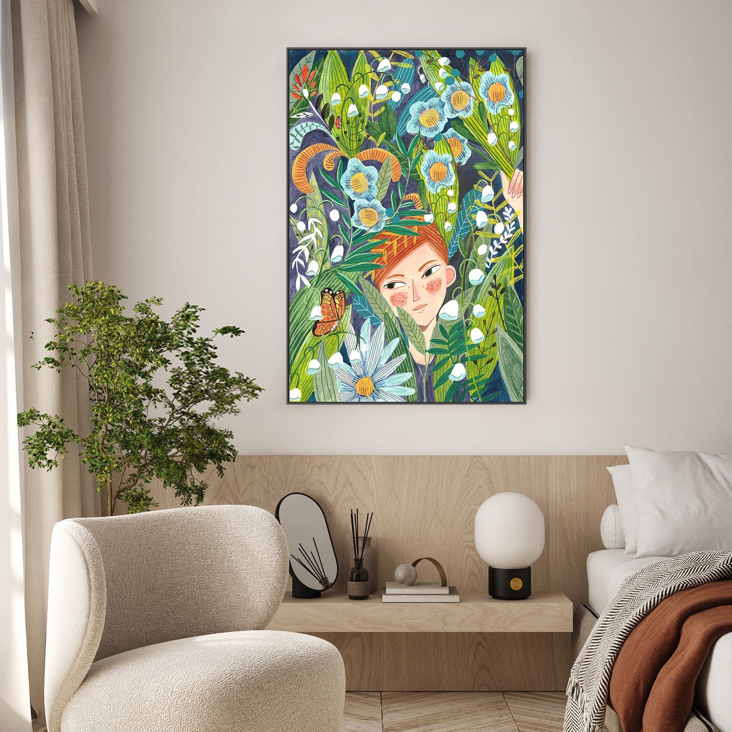 wall-art-print-canvas-poster-framed-Woman in nature-8
