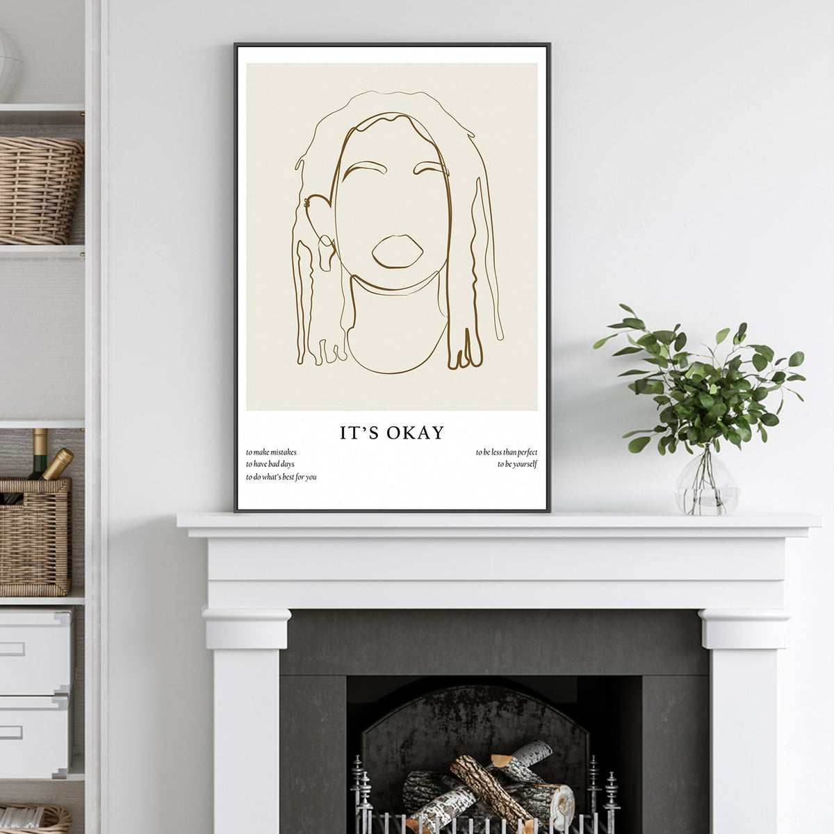 wall-art-print-canvas-poster-framed-Woman Line Portrait, by Anastasiya-by-Plus X Studio-Gioia Wall Art