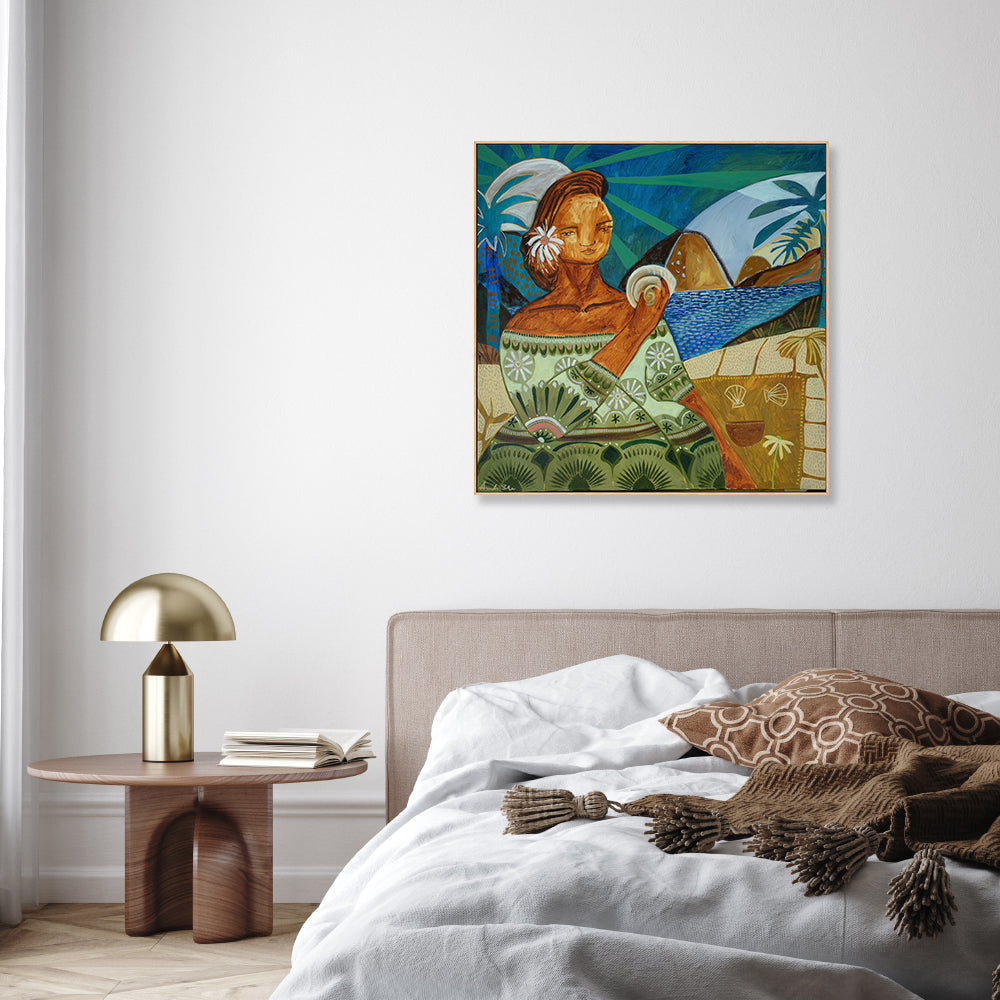 wall-art-print-canvas-poster-framed-Woman With Shell , By Amanda Skye-7