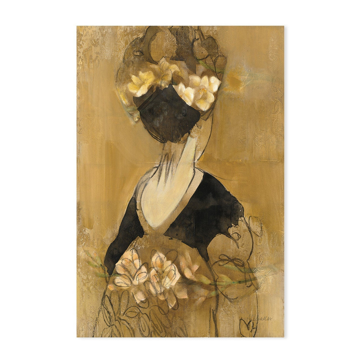 wall-art-print-canvas-poster-framed-Women Of The World, Style B & C, Set Of 2 , By Albena Hristova-GIOIA-WALL-ART