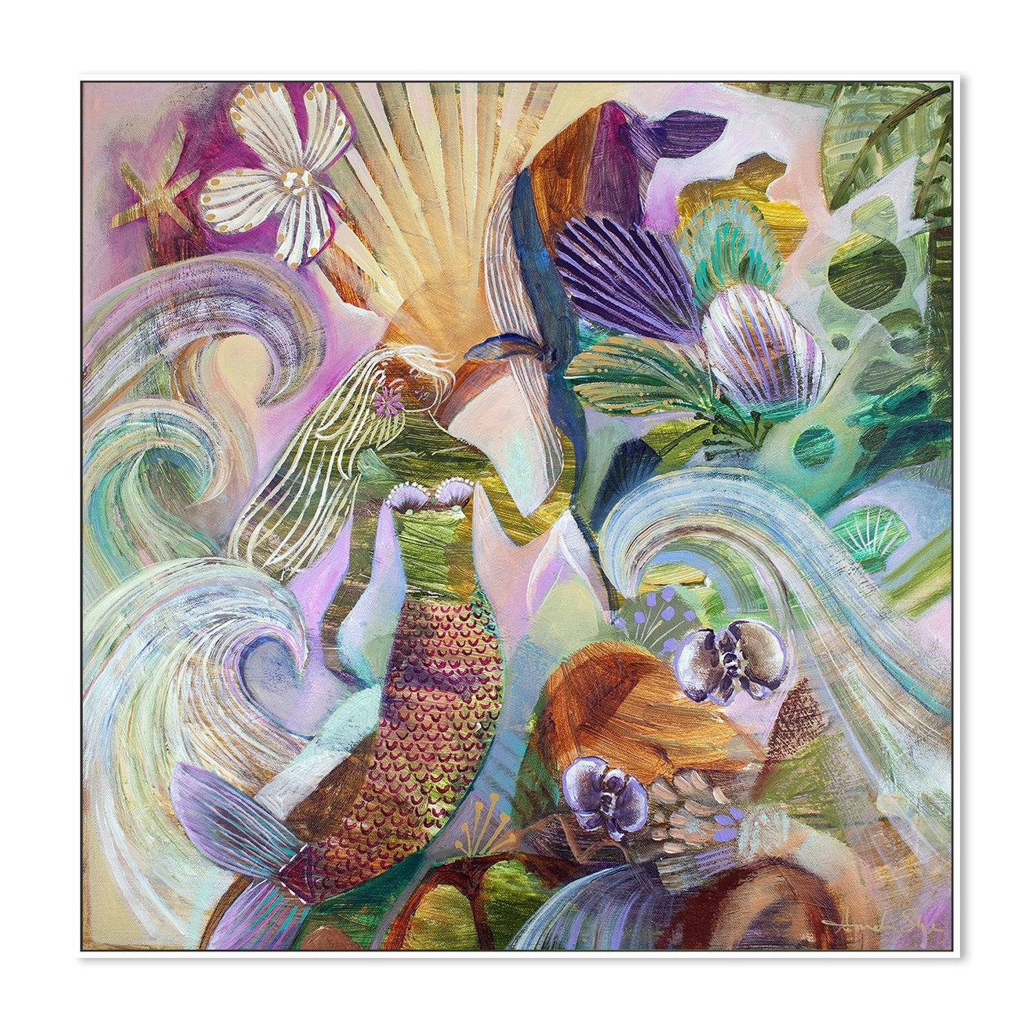 wall-art-print-canvas-poster-framed-Wonderland, Style B-5